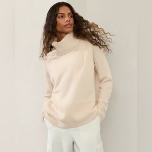 Athleta Cream Turtleneck Sweater
